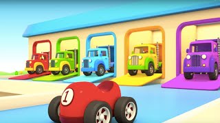 Vehículos de servicio. Aprendemos los colores. Vídeo de coches para niños.