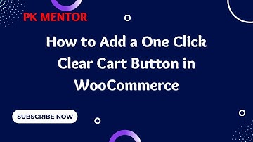 How to Add a One Click Clear Cart Button in WooCommerce without plugin? #wordpres #woocommerce