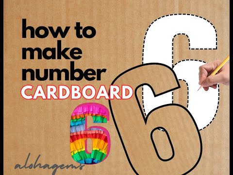 How to Make a Number 6 Cardboard Base for Piñata | Easy DIY Tutorial (14-Inch)