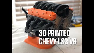 3D Printed Chevy LS3 V8