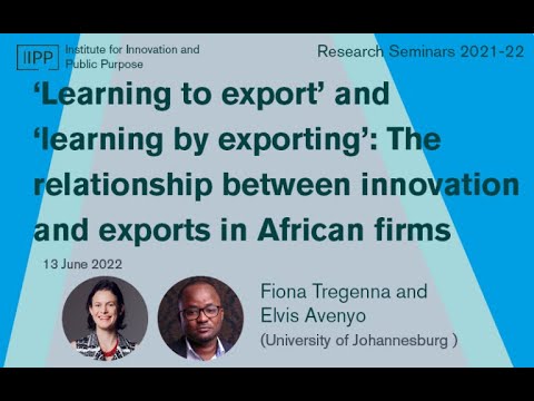 ‘Learning to export’ and ‘learning by exporting’ The relationship between innovation and exports