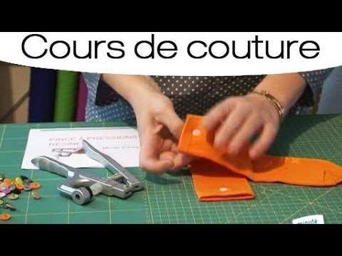 Comment mettre un bouton pression en plastique, métal avec les outils et  magnétique DIY Anna couture 