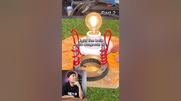 Part 2: Light the bulb with a magnet ? #dthacks92 #energy #crafts #diy #hacks #tips #lifehacks