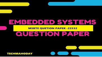 Sample Question paper of  Embedded System|MSBTE Sample Question paper OF ESY | Embedded System-22532