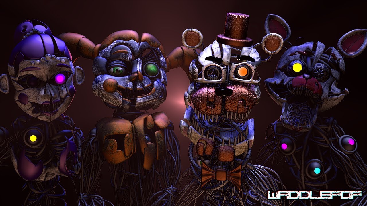 FNAF All Animatronics, Every Character, FNAF Every Character, Molten Freddy, ...