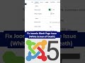 Joomla 5 Blank Error Page Part 2 | Enable Error Reporting from Admin ⚙️ #shorts