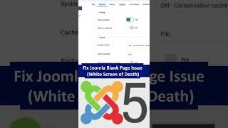 Joomla 5 Blank Error Page Part 2 | Enable Error Reporting from Admin ⚙️ #shorts
