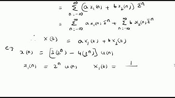 Linearity property of the z-Transform
