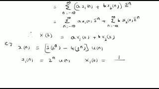 Linearity property of the z-Transform