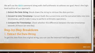 How to Split a Date String in Bash and Check if It's Older Than One Day