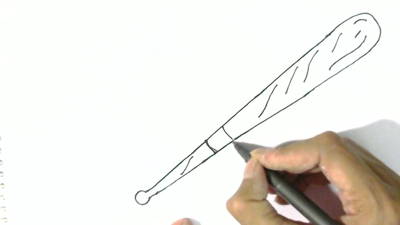 how to draw a baseball bat - really easy drawing tutorial on easy baseball bat drawing