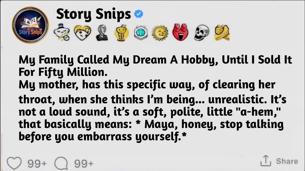 My Family Called My Dream A Hobby, Until I Sold It For Fifty Million. [Full Story]