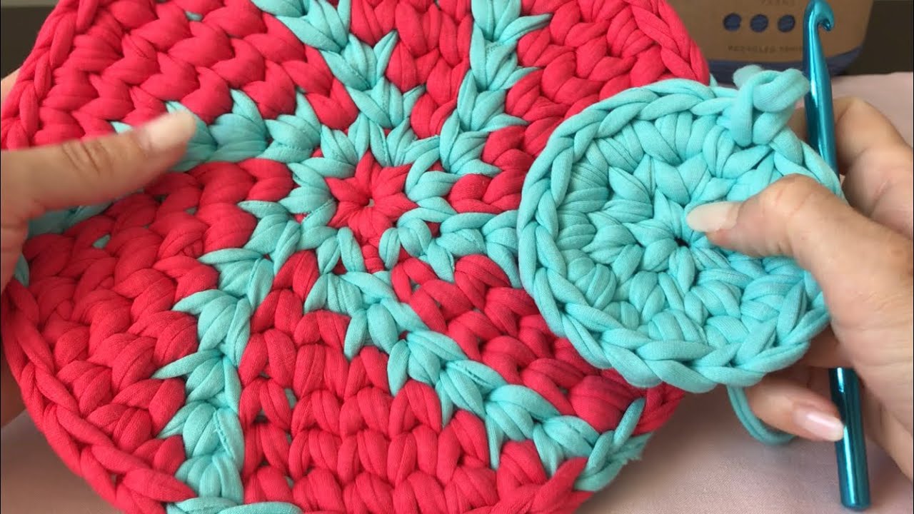 Perfect Round Crochet Basket Base, Waistcoat Stitch Beginner Friendly