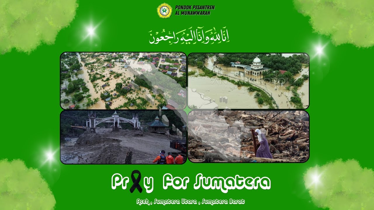 Penyaluran bantuan dari Pondok Pesantren Al-Munawwarah ke Sumatra Barat