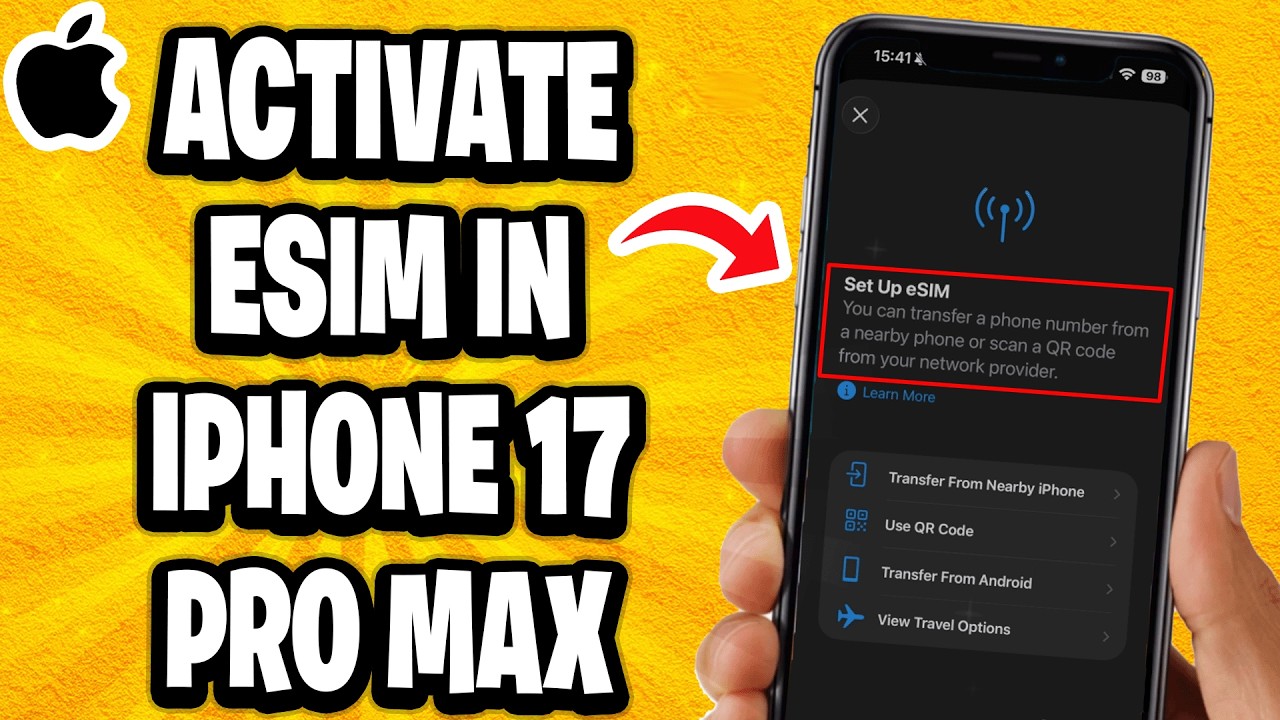 How To Activate eSim in iPhone 17 Pro Max - YouTube