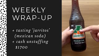 Weekly Wrap-Up ☑️ Tasting Mexican Soda, $1700 Cash Unstuffing, Cash Envelope System Budget Money screenshot 4