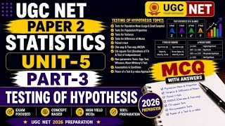 UGC NET Statistics Unit 5 Part 3 | Important Questions &amp; Answers #ugcnetstatistics 