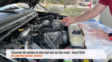 Fixing AC that works at idle but not while driving - Ford F-350 7.3L
