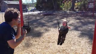 Baby on a Swing Laughing
