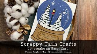 Let's make an Easel Card! featuring the Snow Globe Card Kit by @scrappytailscrafts8732