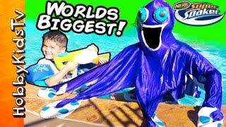 Giant Octopus Super Soakers Surprise Egg By Hobidtv