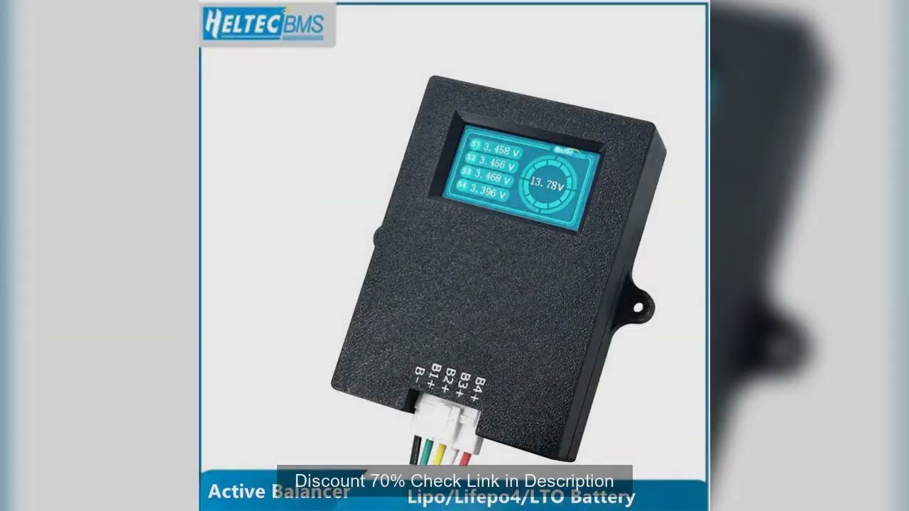 Heltecbms 5A Lipo/lifepo4 active balancer 4s 6S 8S with Voltage Dispaly 12V Lithium Battery Energy t