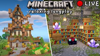 Minecraft Longplay LIVE (With Commentary) | Enchanting and Portal Decorating!