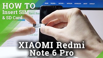 How to Install SIM and SD Card in Xiaomi Redmi Note 6 Pro - Insert Nano SIM & Micro SD Card