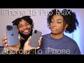 Switching from Android to iPhone after 13 years |Move to iOS data transfer 15 Pro Max 256GB unboxing