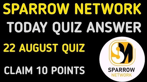 Today Sparrow Network Quiz Answer|Sparrow All Quiz Answer|Sparrow Network New Update 