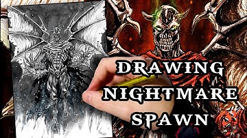 NIGHTMARE SPAWN DRAWING / Desenhando Spawn Pesadelo speed painting comic art timelapse tutorial