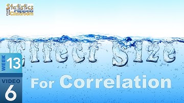 Foundational Correlation – Effect Size for Correlation (13-6)
