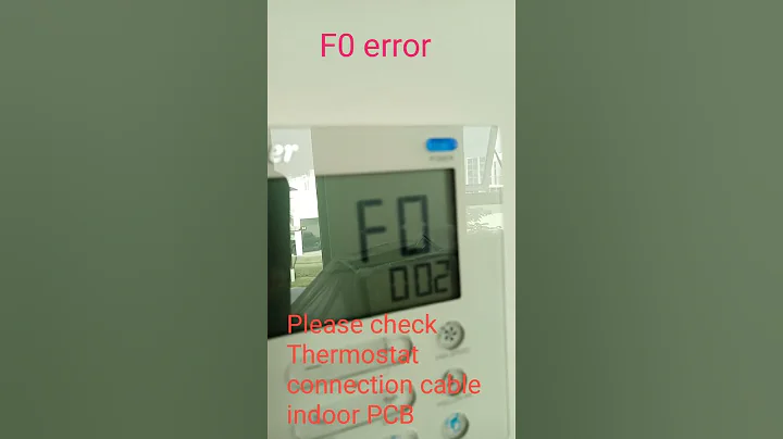 F0 error in split duct Air condition