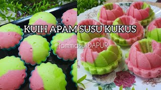 Kuih Apam Susu Kukus Terlajak Mudah