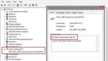 OPGELOST Prolific USB naar serieel - Dit apparaat kan niet starten (code 10) Probleem / Oplossing
