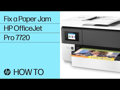 Fixing a Paper Jam | HP OfficeJet Pro 7720, 7730, 7740 Wide Format AIO Printers | HP