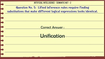 MCQ Questions Semantic Net - 2 with Answers
