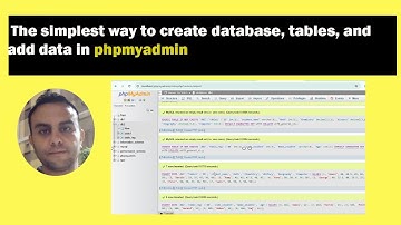 The simplest way to create database, tables, and add data in phpmyadmin