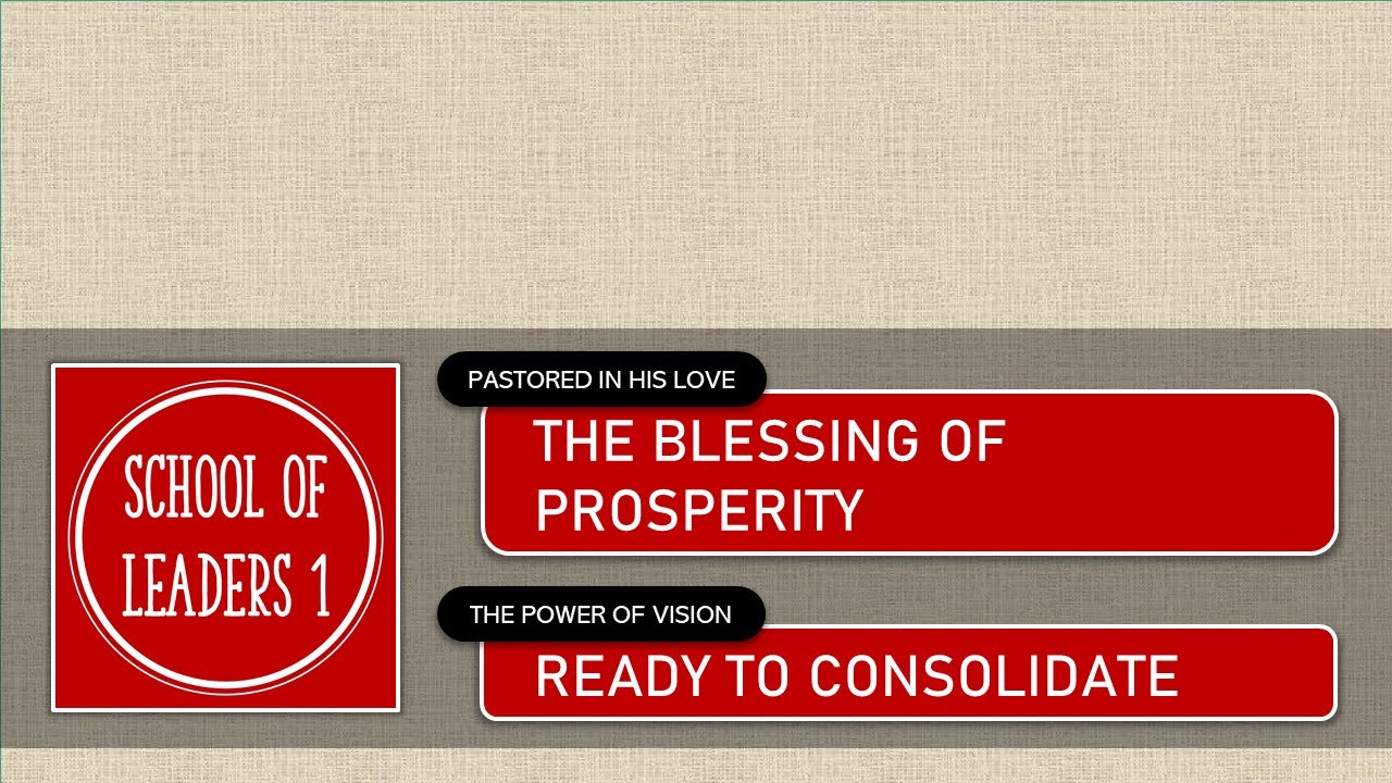 School of Leaders 1: Lesson 9