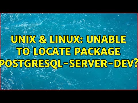 Unix & Linux: Unable to locate package postgresql-server-dev?