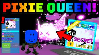 I HATCHED THE PIXIE QUEEN SECRET PET!! 1/1,250,000 CHANCE!! (Bubble Gum Simulator Roblox)