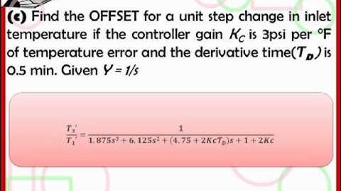 Transient Response in simple control system