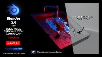 Blender 2.9 | How to make a Liquid Metal Fluid Simulation | Mantaflow - Eevee/Cycles | TUTORIAL
