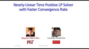Nearly-Linear Time Positive LP Solver with Faster Convergence Rate (STOC 2015)