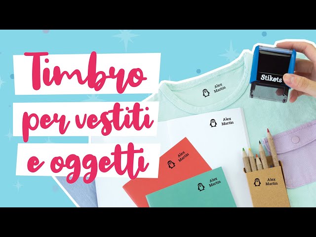 Timbri personalizzati per contrassegnare vestiti/oggetti - Stikets 