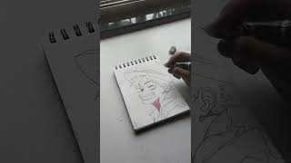 Luffy drawing with ball point pen #shorts #trending #art #viral