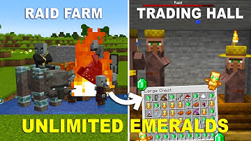 NEW UPDATE Minecraft RAID FARM with Trading Hall 1.21 (ALL VERSION)