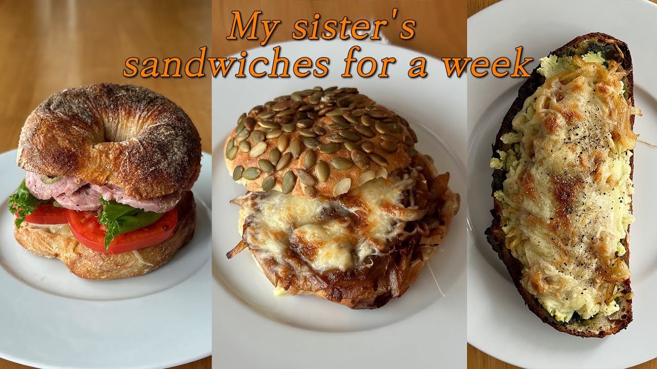 우런니 일주일 출근길 샌드위치 호다닥 도시락 part.32