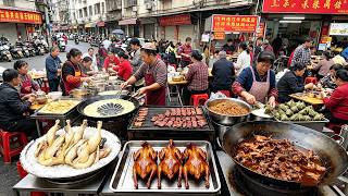 Traditional market streets in southern Fujian, China, offering authentic local delicacies.