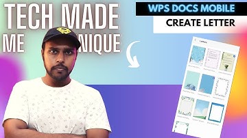 how to create letter in wps office docs mobile